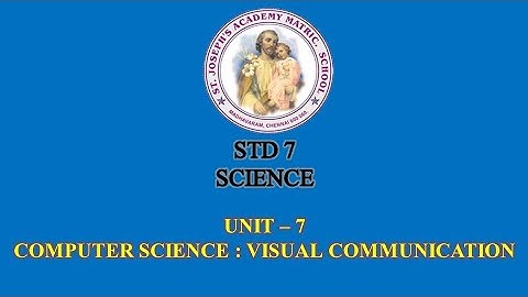 SCIENCE STD 7 COMPUTER SCIENCE | VISUAL COMMUNICATION | UNIT - 7