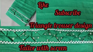 Beautiful Trouser Design With Lace And Pearls #tailorwithscreen  #design #shortfeed #fashion #sewing