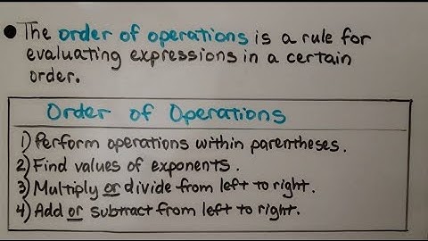 6th Grade Math 9.3a, Exploring the Order of Operations