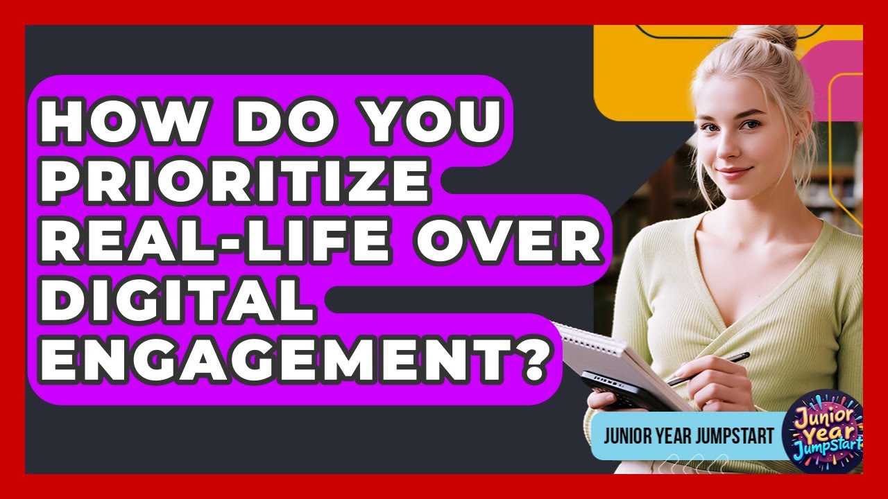 How Do You Prioritize Real-life Over Digital Engagement? - Junior Year Jumpstart
