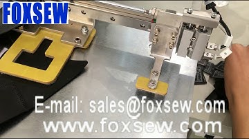 Automatic Label Attaching Pattern Sewing Machine with Side Sliding Presser Foot
