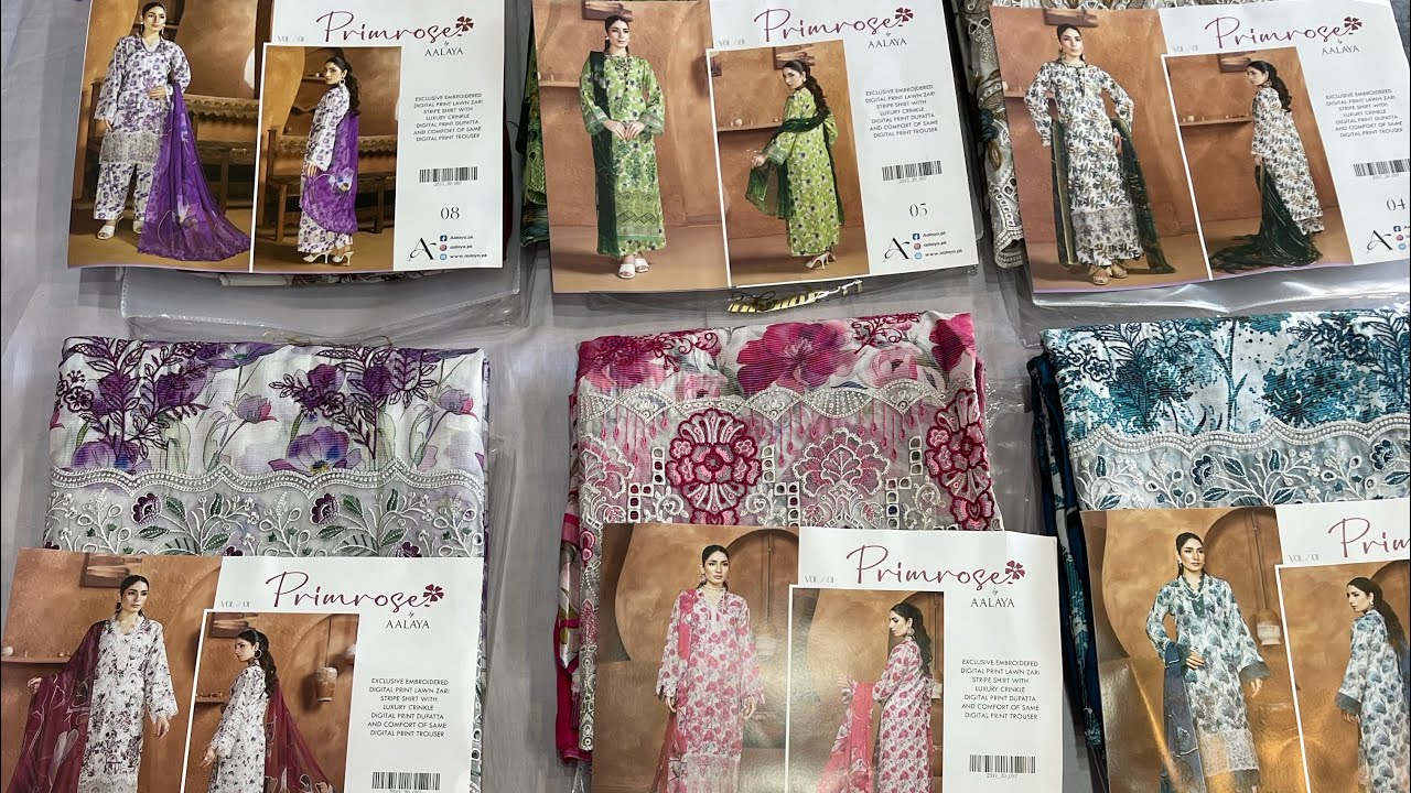 ALLHUMDULLILAH 💕PRIMROSE BY AALAYA VOL 1 EMBROIDERY LAWN 3PC FOR ORDER WHATSAPP 0306-6052316