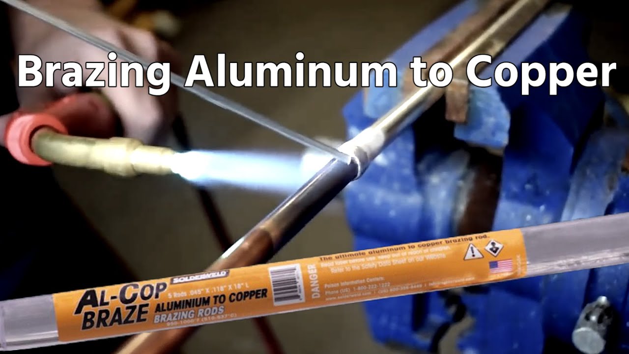 Brazing Aluminum To Copper With Al Cop Braze Youtube