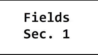 Fields - Eng. Tarek Khedr - Sec. 1