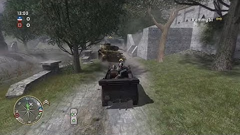 Call of Duty 3 Multliplayer Gameplay - CTF on Merville