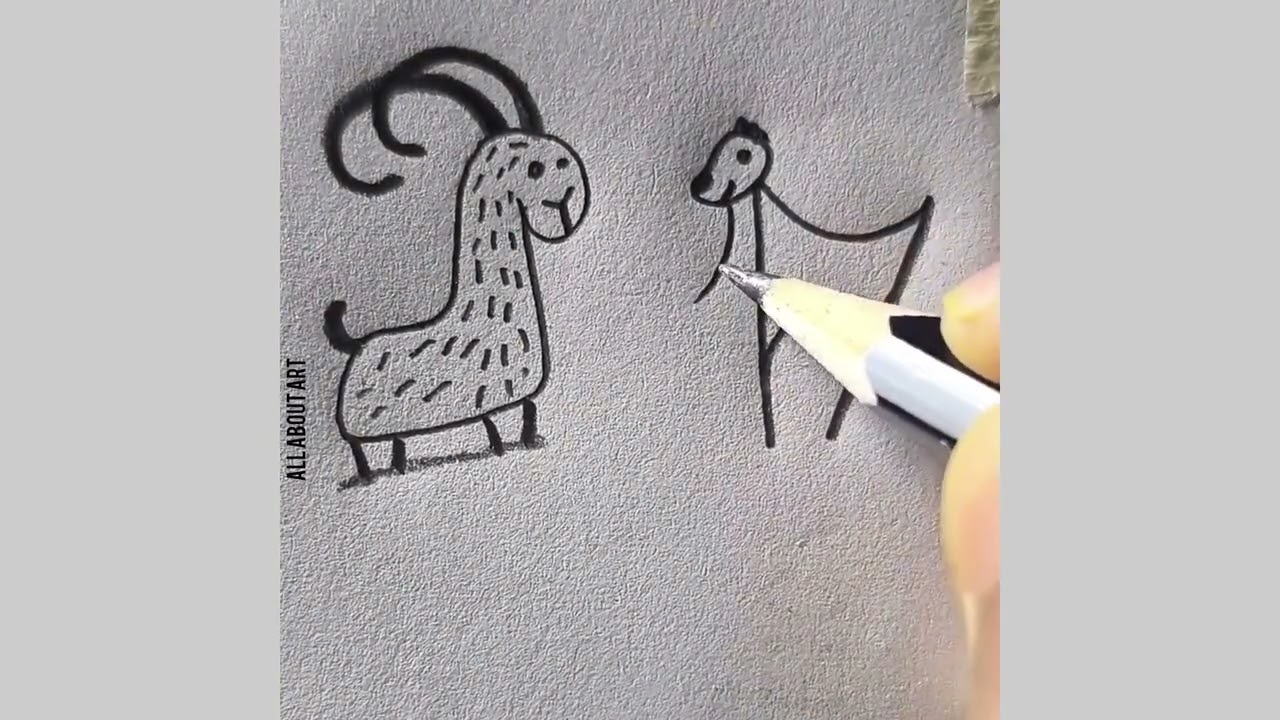 how to draw goat || easy goat drawing using pencil || easy drawing tutorial for beginners