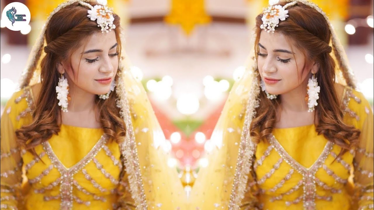 Hairstyle for Mehndi/Mayo function Dr Mediha khan simple mayo hair