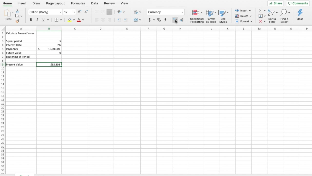 How To Calculate Present Value and Future Value (Excel)