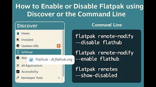 How to Enable or Disable Flatpak Repositories Using Discover or the Command Line