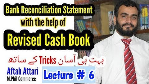 bank reconciliation statement with the help of revised cash book | BBA B.Com | financial accounting
