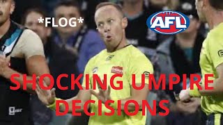 AFL terrible umpiring decisions but they get increasingly worse