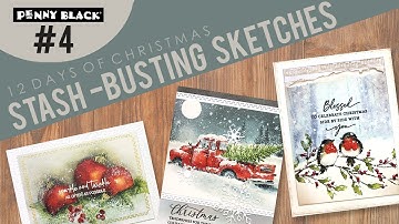 Stash-Busting Sketches | #4 Masterpieces Made Simple | 12 Days of Christmas Cardmaking
