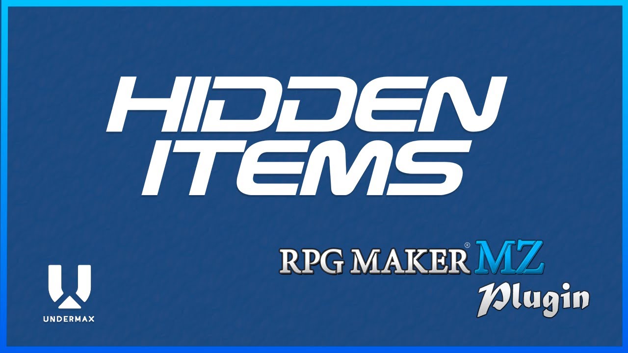 RPG MAKER MZ Plugin: Hidden Items - YouTube