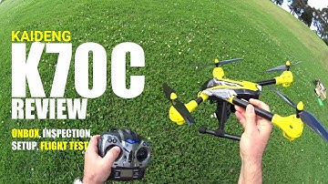 KAIDENG K70C Review - HD Remote Tilt Camera Drone - [UnBox, Inspection, Setup, Flight Test]