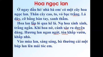 Tiếng Việt Lớp 1 - Tập đọc: Hoa ngọc lan