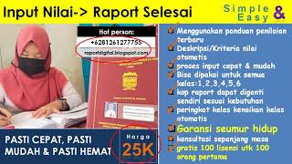 Aplikasi Raport K13 Microsoft Excel  (TechnoPrenenour)