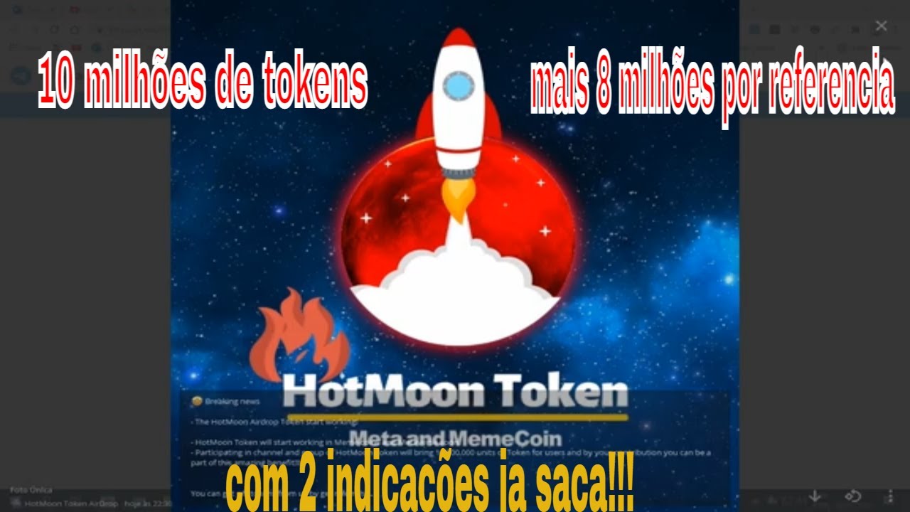 HotMoon 10 milhoes de tokens, precisa so 2 referencia pra receber