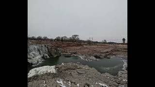 Sioux Falls, SD Waterfalls in winter