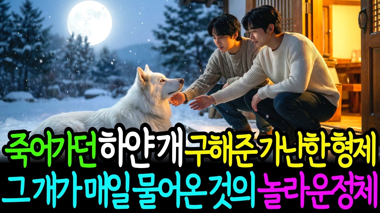 1억을 거절하고 하얀개를 지켜준 가난한 형제들, 개가 물어다준 놀라운 기적은? l 인생사연 ㅣ 오디오북 l 인생이야기