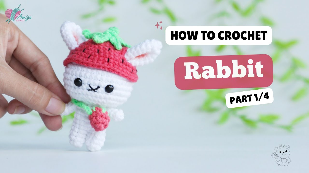 #488 | Amigurumi Strawberry Rabbit (1/4) | Crochet Amigurumi | Free Pattern | Amiguworld