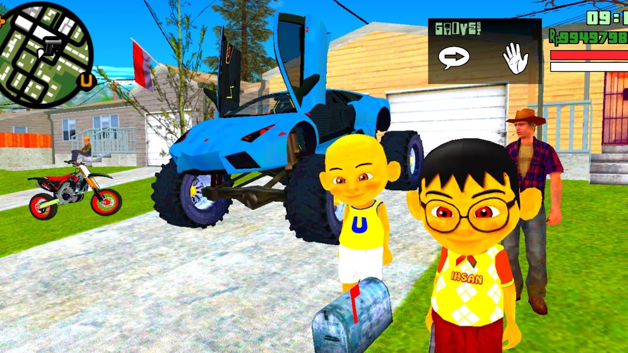 upin & eshan ambil truk monster lamborghini‼️🥳🤣🤣