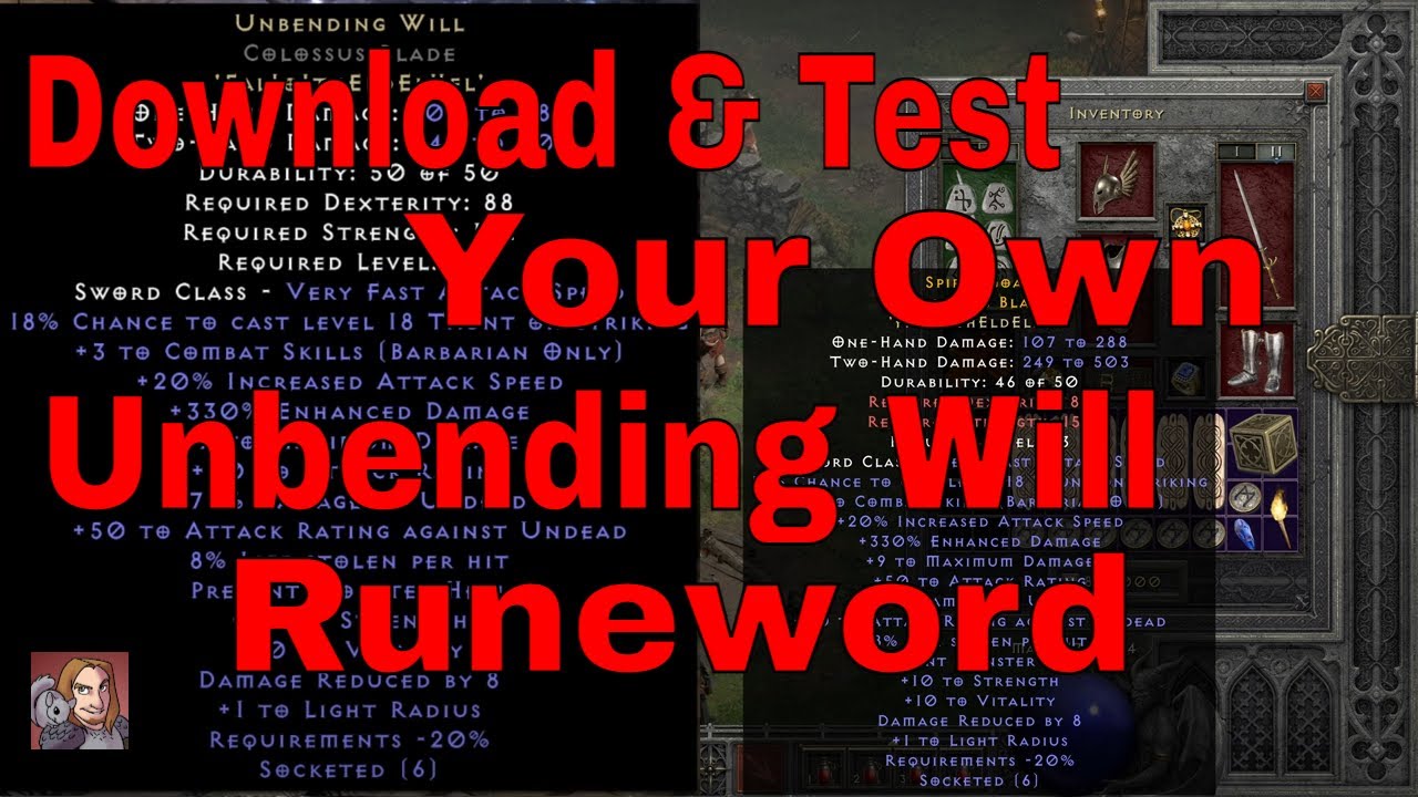 D2R New Runeword Unbending Will Download!! (Testing Out The New