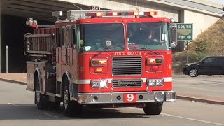 Long Beach Fire Dept. Engine 9 (Reserve) Responding