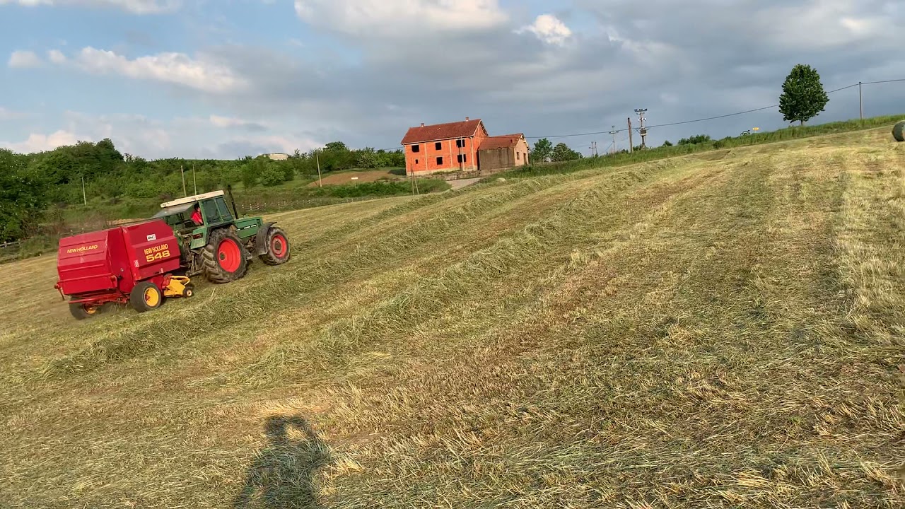 Fendt 312 Lsa Turbomatik i New Holland 548 baliranje