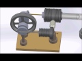 Motor Stirling Solidworks Animación