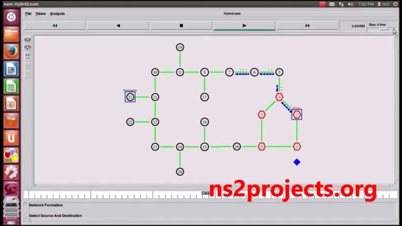 Hybrid Network using ns2 simulator | NS2 Projects - YouTube