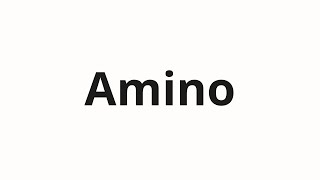 วิธีการออกเสียง Amino
