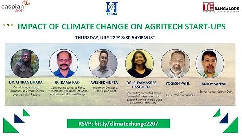 Webinar: Impact of Climate Change on AgriTech Startups