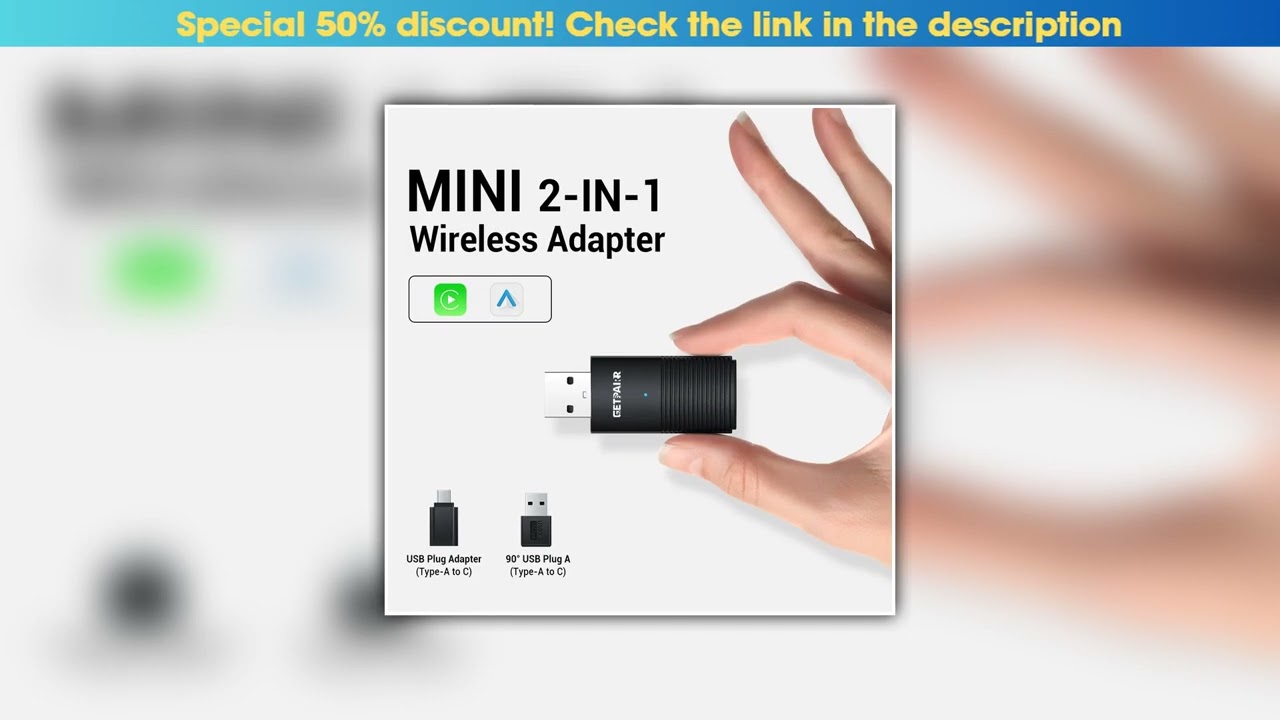 Best Mini Wireless CarPlay Adapter Car Play Dongle Bluetooth WiFi Fast Connect Plug and Play for OE