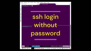 #shorts password less login | Linux | ssh without password | ssh-keygen | Linux commands