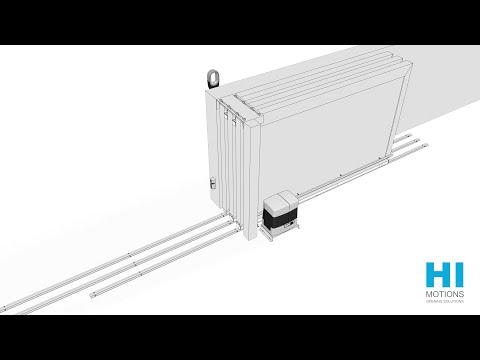Hi-Motions: Telescopic sliding gate three leaves, bottom mounting