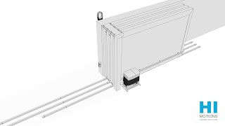 Hi-Motions: Telescopic sliding gate three leaves, bottom mounting