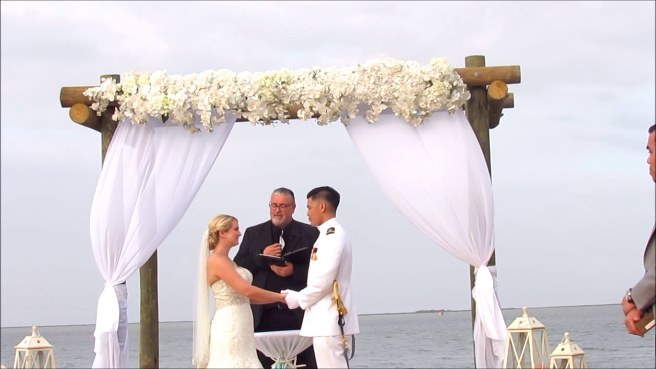 Navy Wedding Arch of Swords - Terry & Kelly held on 3/24/18 at the Mansion by the sea,