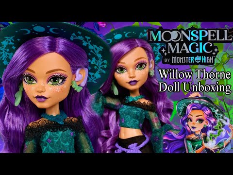 Кукла Монстер Хай Лунная Магия Уиллоу Торн с котлом-сюрпризом Monster High Moonspell Magic Willow Thorne, видео 1