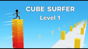 Cube Surfer Level 1  Smooth Gameplay Run  Satisfying Game Video