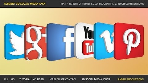 Element 3D Social Media Pack Template | After Effects Project Preview