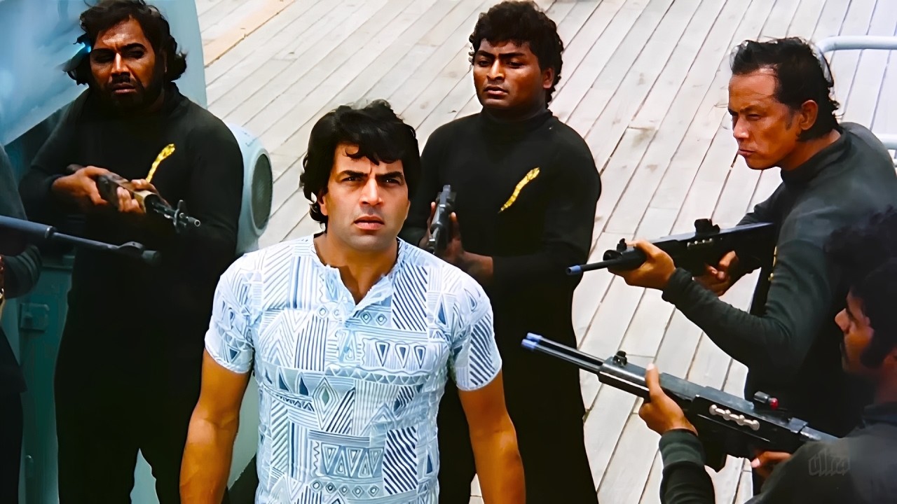 Dharmendra अंतिम सीन : सोना और क़ातिल इसी जहाज़ पे है | Saazish ज़बरदस्त एक्शन क्लाइमेक्स सीन