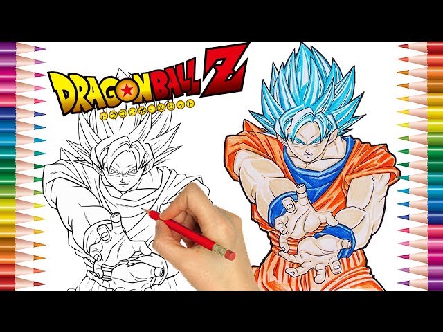 Dragon Ball Z - Goku Super Sayajim Azul - Desenhos para imprimir e Pintar -  Colorindo 