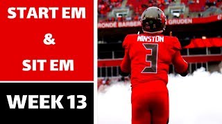 Fantasy Football Start Em and Sit Em Week 13 2019 Matchups