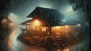 Refreshing rain | Rain sound in the village | Relaxation meditation fall asleep fast with rain sound