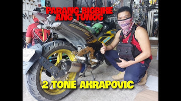 SNIPER 150 INSTALLATION AKRAPOVIC 2 TONE /SOUND CHECK/WITH AND W/OUT SILENCER