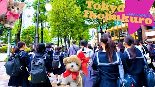 Ikebukuro, Tokyo🐶🍻Anime Town with nice weather♪💖4K relax/study non-stop 1 hour 01 minutes