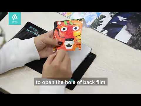 Devia Back film applying procedure