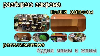 Продуктовые запасы// Разбираю закрома// Расхламление// Обновки для кухни// Будни мамы//