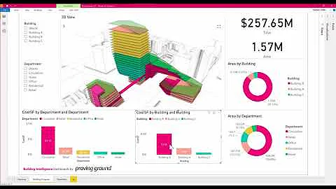 Demo of a Power BI 3D Visual - Architectural Planning Data