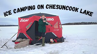 Winter Ice Shack Camping // Change Of Plans // Northern Maine